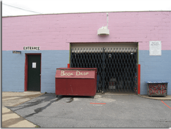 The unassuming shop front for Book Thing. (From their website)