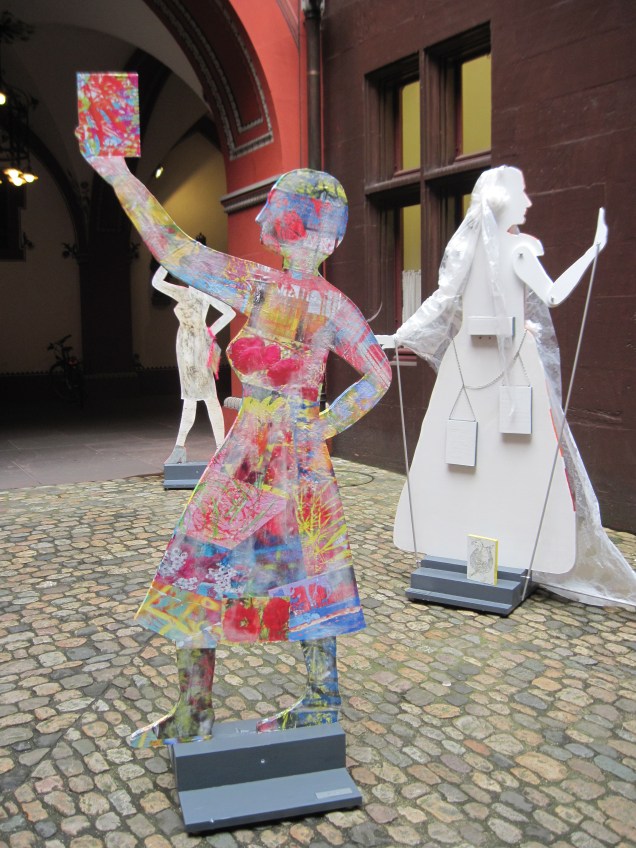 A reading-themed display at the Rathaus in Basel, Switzerland.